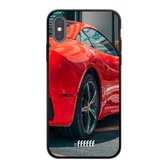 iPhone X Hoesje TPU Case - Ferrari #ffffff