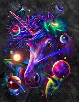Diamond painting Cosmic Unicorn 70x90  55 kleuren  vierkante steentjes
