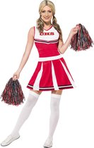 Cheerleader kostuuum - Kleedje & pompoms - Verkleedkleding dames - maat S - 36-38