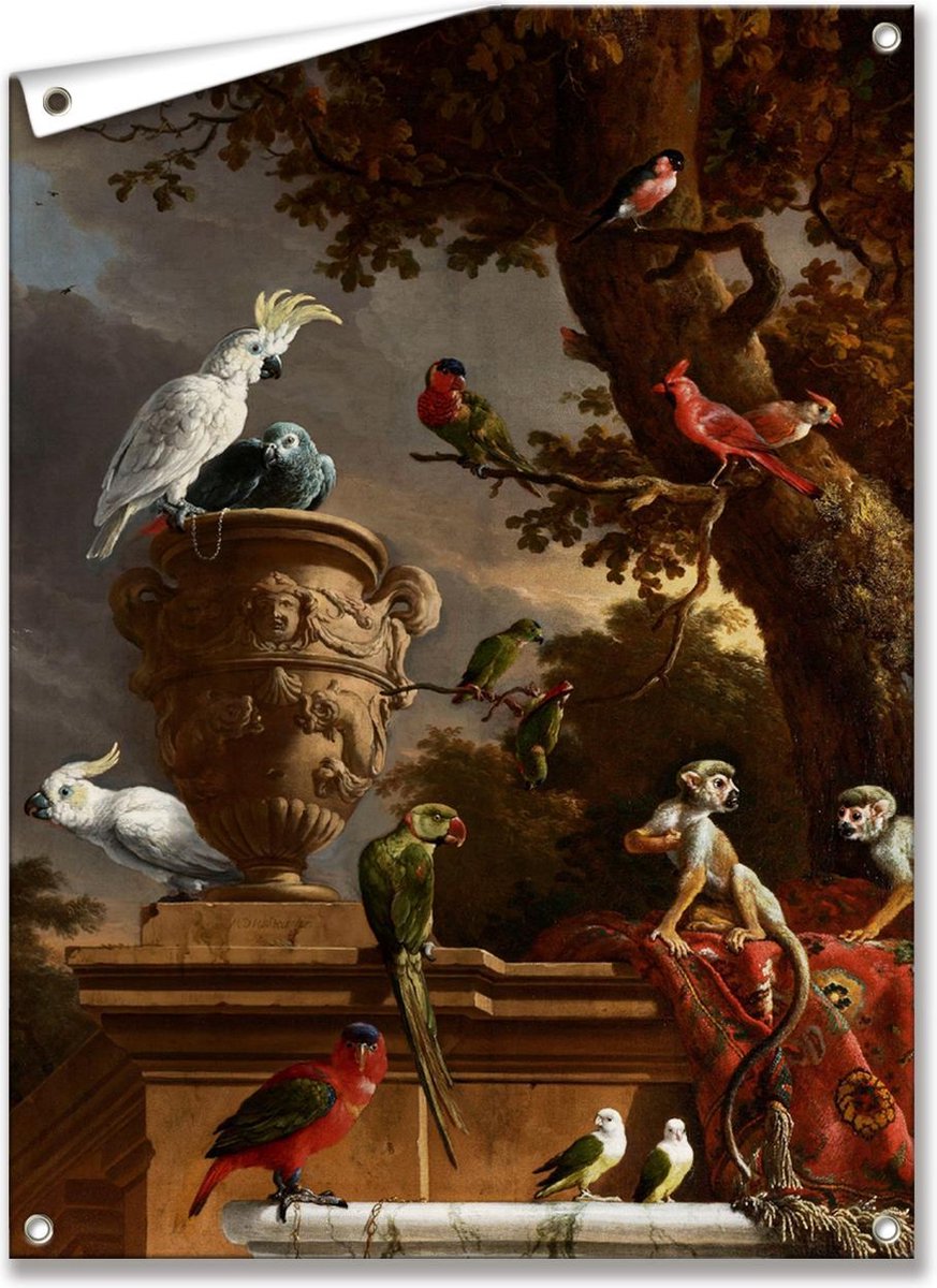 Tuinposter/Tuindoek De Menagerie - Melchior d'Hondecoeter - 60x90 cm