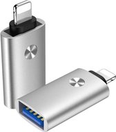 DrPhone C10 Lightning naar USB 3.0 OTG Adapter – OTG Voor o.a iPhone / iPad o.a voor USB Stick, Camera, Muis, Ontvangers Zilver