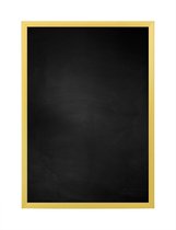Zwart Krijtbord met Aluminium Lijst - Mat Goud - 71 x 101 cm - Lijstbreedte: 10 mm - Vlak