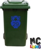 Kliko Sticker / Vuilnisbak Sticker - Nummer 29 - 17 x 22 - Blauw