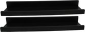 4livingz 2-delige Zwevende Wandplanken set - 45x10 cm - Zwart