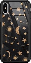 iPhone XS Max hoesje glass - Counting the stars | Apple iPhone Xs Max case | Hardcase backcover zwart