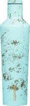 Corkcicle Canteen Large - 750ml Bali Blue - Roestvrijstaal - 25oz. Waterfles en Thermosfles - 3wandig - 25uur koud en 12uur warm - Oranje kleurig - BPA vrij - grote opening voor ij