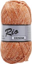 Lammy yarns - jeans katoen garen - Rio denim oranje (651) - pendikte 3 a 3,5mm - 5 bollen