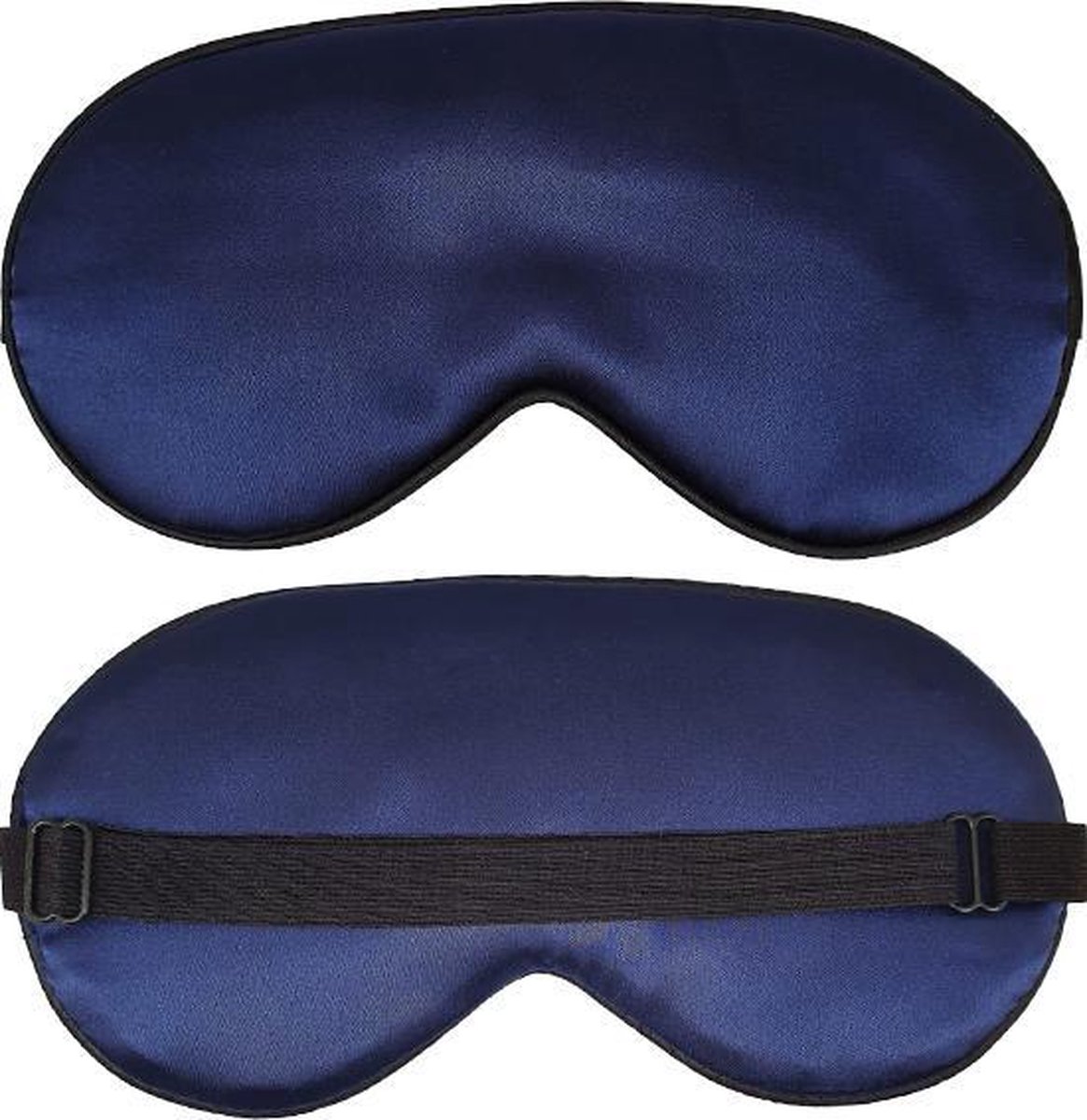 Slaapmaskers Extra Zacht Satijn – 2 Stuks - Blauw & Zwart - Thuis - Slaapmasker - Verduisterend - Onderweg - Vliegtuig - Festival - Slaapcomfort - oDaani — afbeelding 5