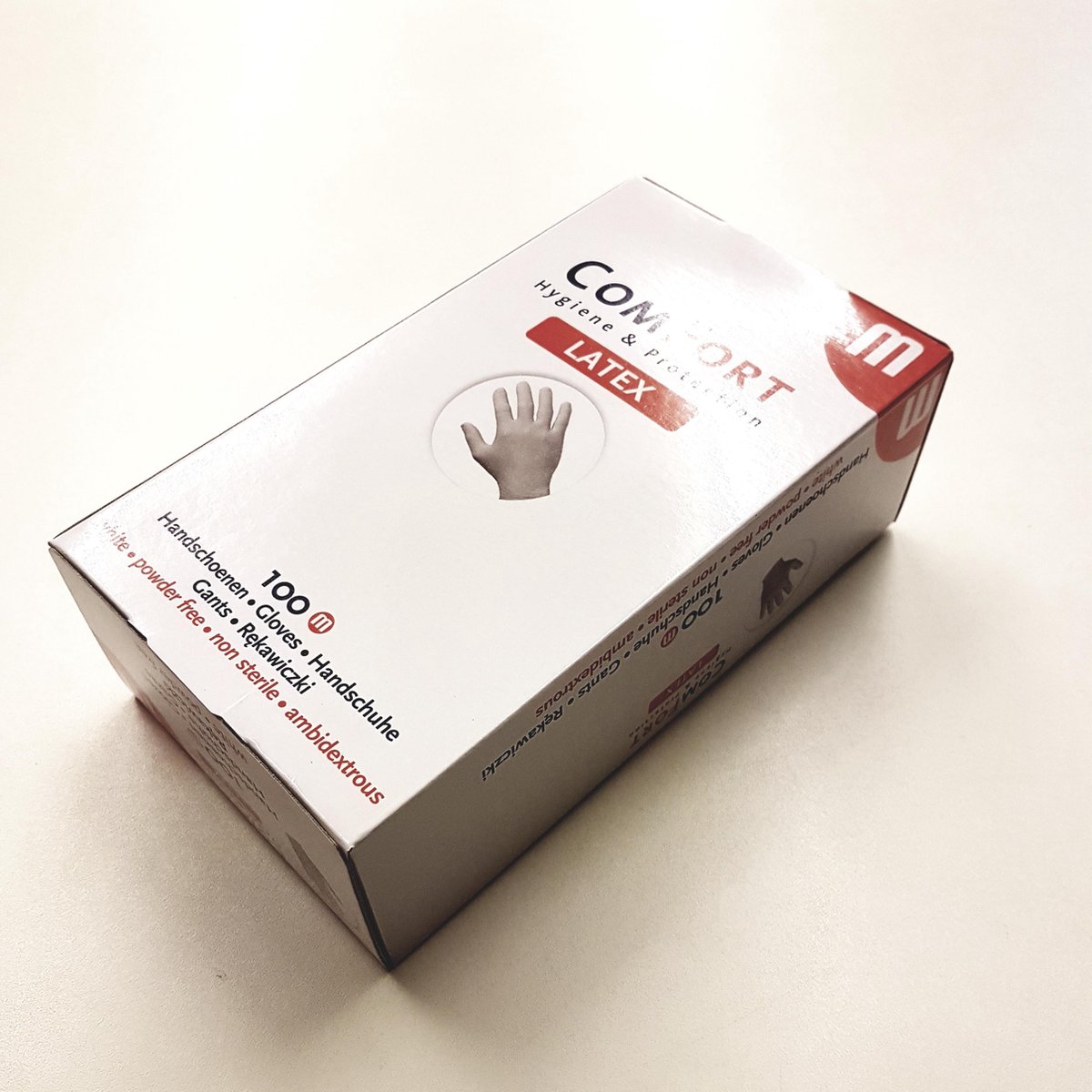 Goedkoopste ComFort Handschoen- latex - ongepoederd - M - wit - 10 x 100 st