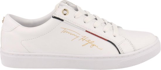 Tommy Hilfiger Sneaker Laag Dames Signature Sneaker - Wit | 37 | bol.