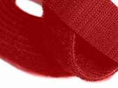 gekleurd klittenband rood - 6400 rood - innaaibaar of inlijmbaar - 0,5 m x 2 cm - klitteband