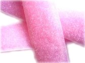 gekleurd klittenband baby roze - 6100 rose - innaaibaar of inlijmbaar - 0,5 m x 2 cm - klitteband