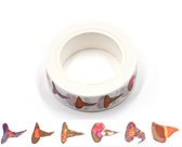 Witte Washi Tape - met heksenhoeden | 15mm x 10m.