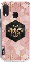 Casetastic Samsung Galaxy A20e (2019) Hoesje - Softcover Hoesje met Design - She Believed She Could So She Did Print