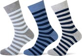 Teckel - 6 Paar Herensokken - 2 Dessins Stripes C - Maat 40/46