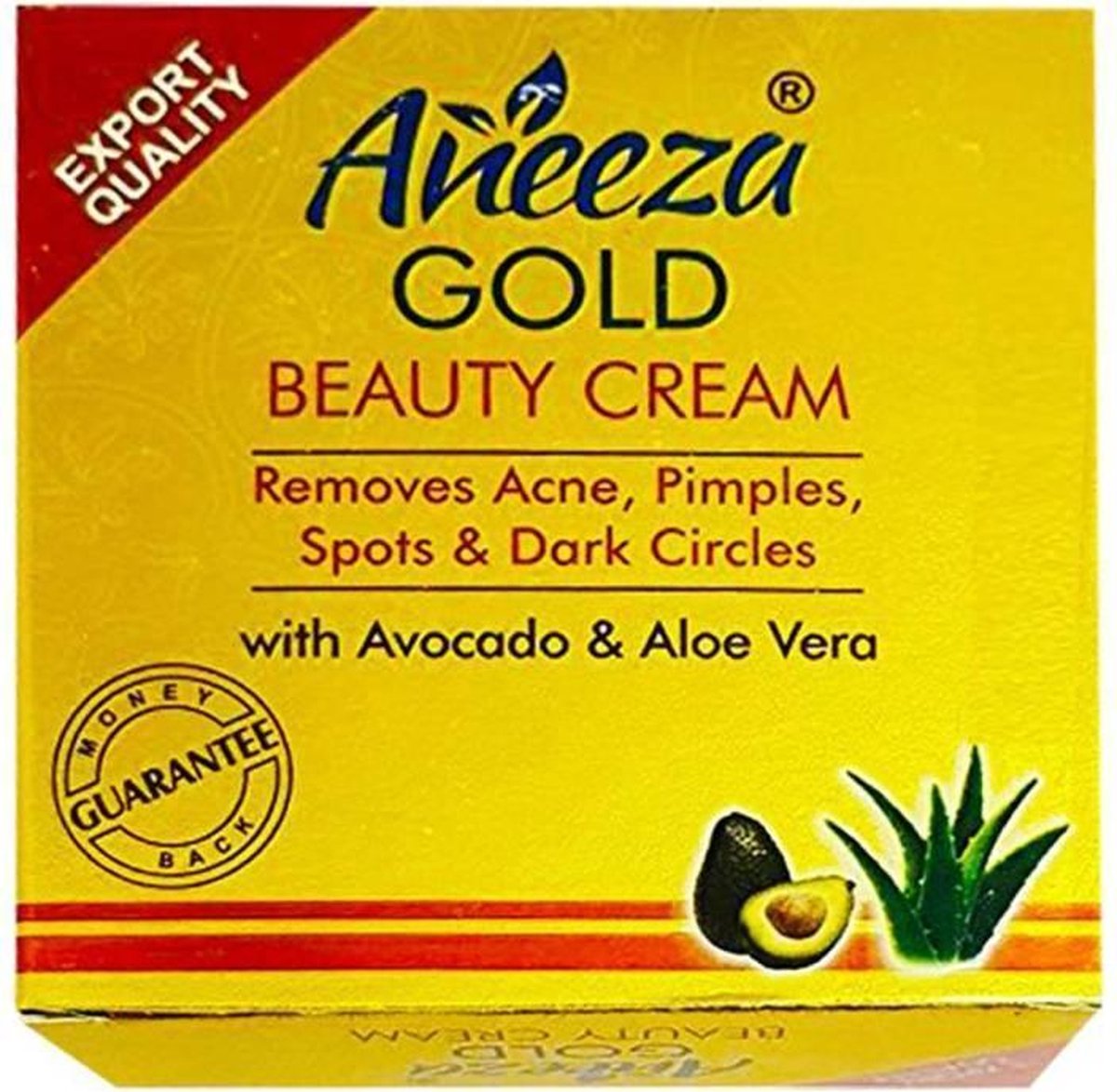 Aneeza gold beauty cream with avocado aloe vera original bol