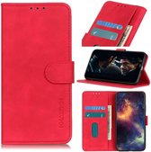 Huawei P30 Lite New Edition Hoesje Portemonnee Vintage Rood