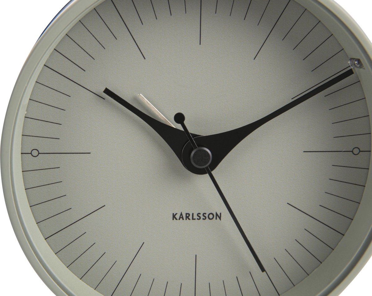 Karlsson Index Wekker Metaal Grijsgroen