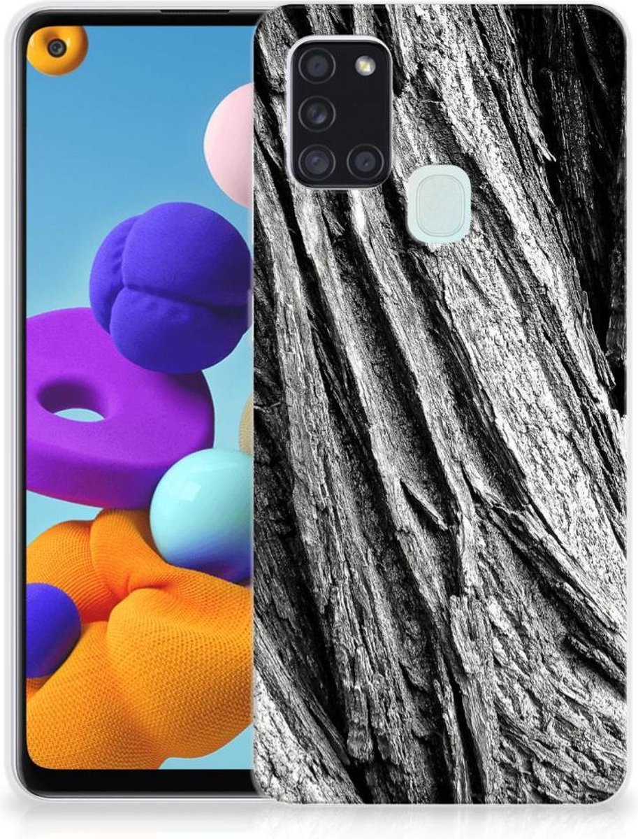 Bumper Hoesje Samsung Galaxy A21s Boomschors Grijs