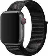 Canvas / Stoffen Armband Voor Apple Watch Series 1,2,3 & 4 - 38 MM & 40 MM Horloge Band Strap - iWatch Schakel Polsband Stof - Devia Deluxe Series Sport 3 band – Zwart