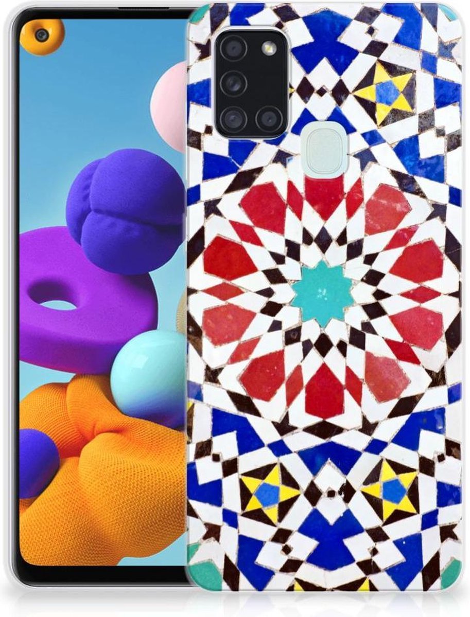 Samsung Galaxy A21s TPU Siliconen Hoesje Mozaïek