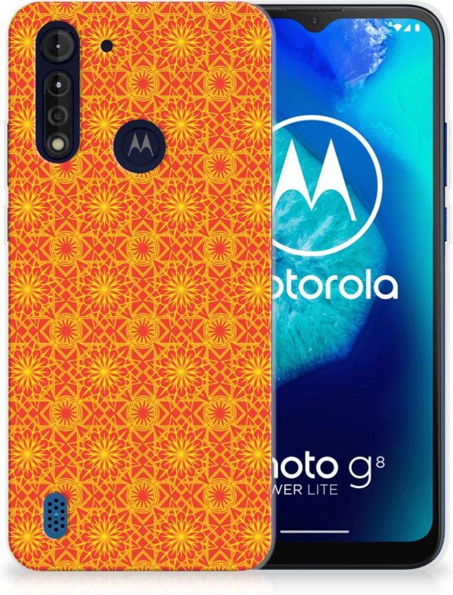 Motorola Moto G8 Power Lite TPU bumper Batik Oranje