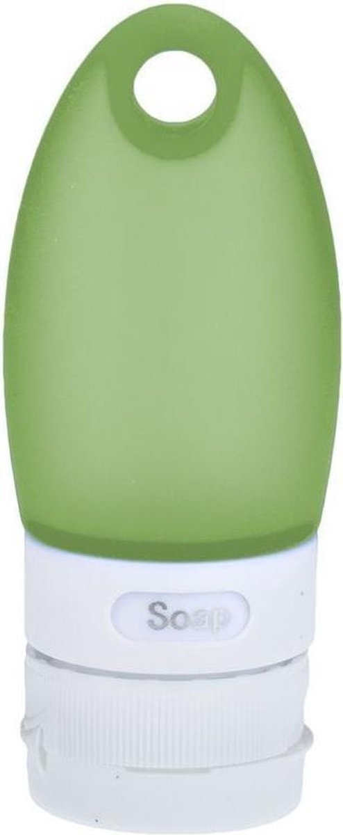 Rubytec Knijpfles Splash - 37 ml - Reisfles voor Handbagage - Siliconen Doseersluiting - Eenvoudig te vullen & te reinigen - No-spil-opening - BPA-vrij - Reisflacon - Navulbaar - ø3,5 cm - Groen/wit