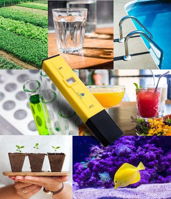 Digitale pHmeter met kalibratie, batterij en opbergbox PH meter