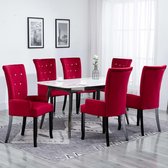 Eetkamerstoelen set 6 stuks Velvet (Incl LW anti kras viltjes) - Eetkamer stoelen - Extra stoelen voor huiskamer - Dineerstoelen – Tafelstoelen