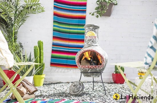 La Hacienda Terrashaard El Sol H 95 X 38 Cm Vuurhaard Keramiek 