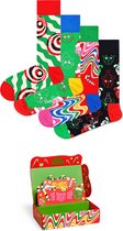 Happy Socks 4-Pack psychédéliques Candy Chaussettes de canne - UVC - VACANCES - Taille 41-46