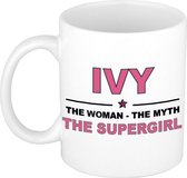 Ivy The woman, The myth the supergirl cadeau koffie mok / thee beker 300 ml