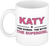 Katy The woman, The myth the supergirl cadeau koffie mok / thee beker 300 ml