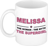 Melissa The woman, The myth the supergirl cadeau koffie mok / thee beker 300 ml