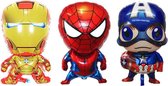 3-pack Superhero Birthday Party Balloon Avengers Super Hero Spiderman, Ironman, Captain America | aktie figuren | feest ballon | verjaardag versiering | verjaardag decoratie