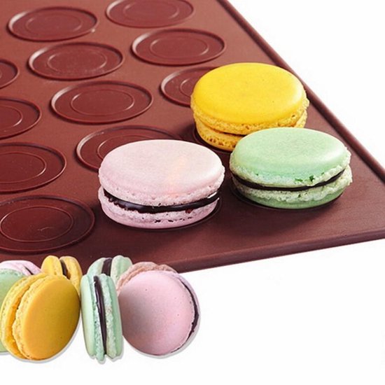 Bakmat, voor Macarons, Siliconen mat voor 48 Bakplaat Koekjes | bol.com
