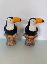 Decoratieve beelden in zomerse sfeer (vogel) - set van 2 stuks