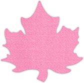 Herfstblad vilt onderzetters - Roze - 6 stuks - 10 x 10 cm - Tafeldecoratie - Glas onderzetter - Cadeau - Woondecoratie - Woonkamer - Tafelbescherming - Onderzetters Voor Glazen -