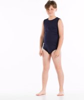 Kinder body met drukknoopjes - Donkerblauw - 128