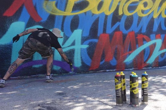 MTN MADMAXXX Witte 750ml Spuitverf - Hoge druk met mannelijk ventiel en extra brede lijnen