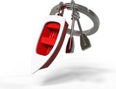 Metalmorphose Roeiboot Sleutelhanger Water Cadeau Accessoire - Rood / Wit‎‎