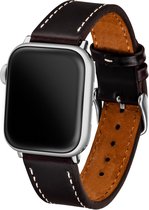 Horlogebandje Echt Leer  - Ook geschikt voor Apple Watch - Bruin - 42/44mm