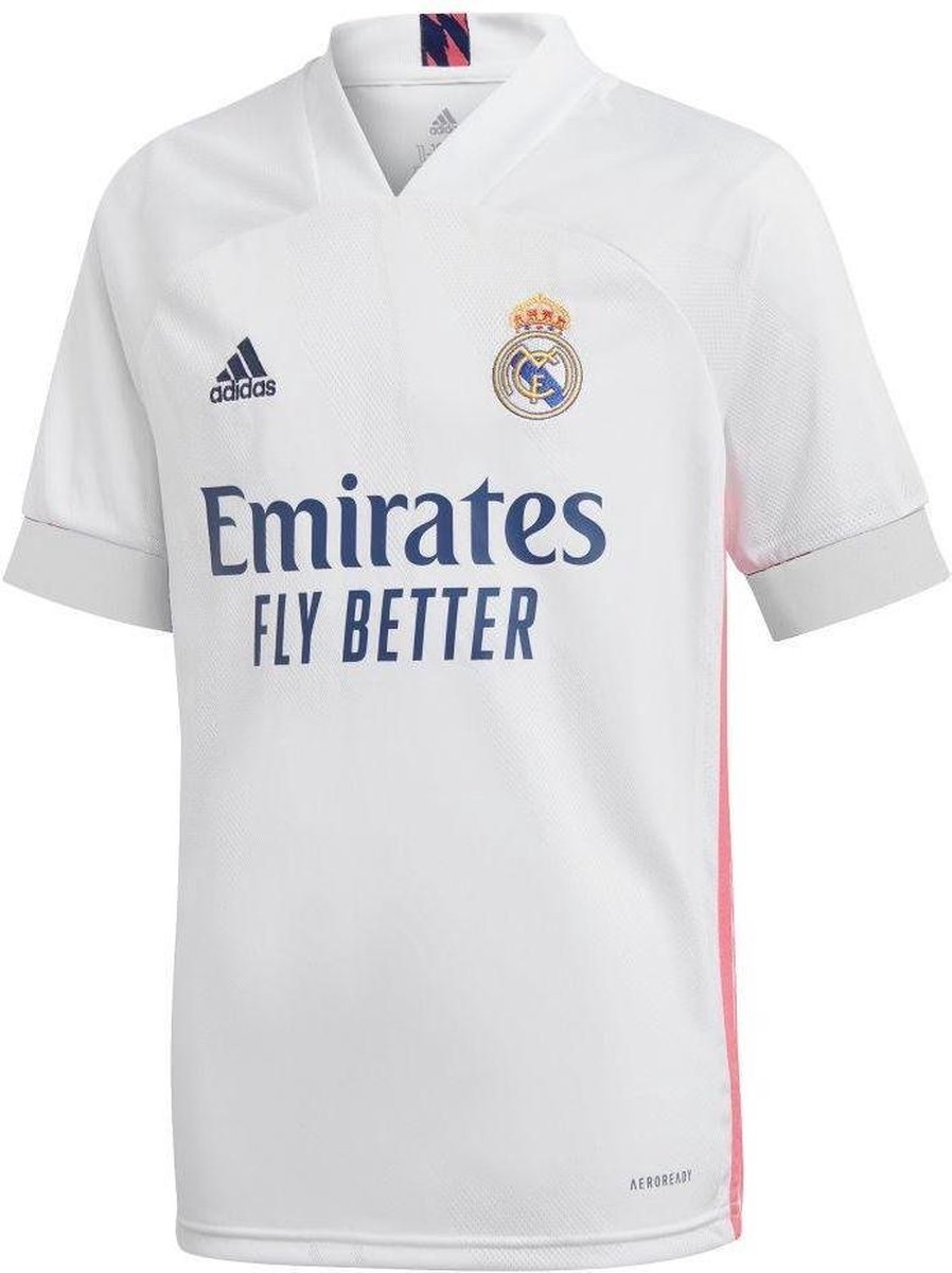Heel boos Marxisme Afzonderlijk Adidas Real Madrid Thuisshirt 20/21 Wit/Roze Heren | bol.com