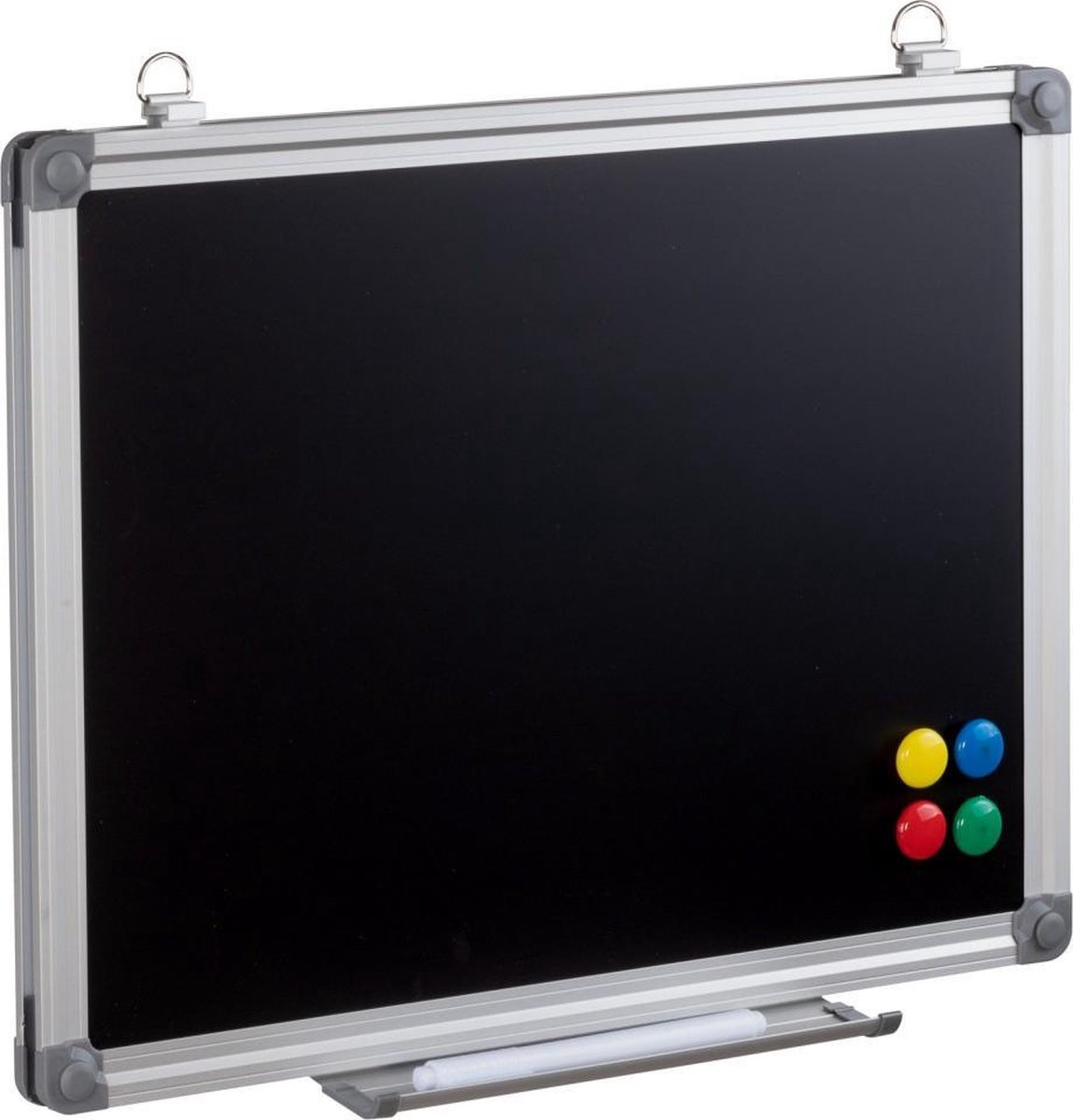 Magnetisch Krijtbord Met Lijst - Hangend Blackboard - Wand/Muur Chalkboard - Krijt Schrijfbord/Planbord/Memobord - Kalkbord Voor Keuken/Kantoor/Horeca - Inclusief Afleggoot & Magneten - 30x40 CM Groot - Merkloos