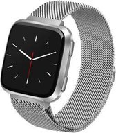 Milanees Bandje Zilver Kleurig voor Fitbit Versa / Versa 2 / Versa Lite - Magneetsluiting – Milanese RVS Armband Silver - Large