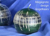 Kogelkaars XXL GROEN METALLIC met zilver