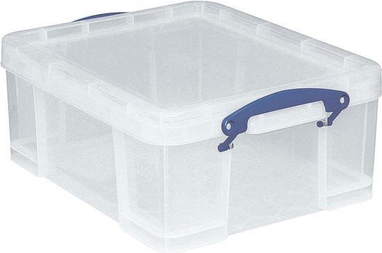Really Useful Box opbergdoos - Opbergbox met deksel 18 liter - Transparant  | bol