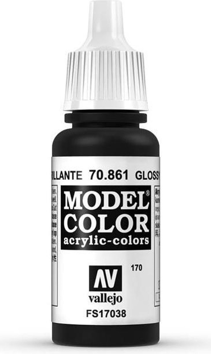 Vallejo Black Grey Model Color Paint, 17ml