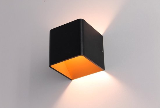 Artdelight - Applique Fulda - Zwart / Or - LED 6W 2700K - IP20 - Dimmable> Applique à l'intérieur | applique murale or noir | Applique | Lampe à LED