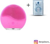 BenjaBeauty® Elektrische Gezichtsborstel |Roze| Gezichtsreiniger|Gezichtsmasker|Siliconen Borstel|Peeling|Poriën Scrubber|Mee-eters| Acne|Huidverzorging|